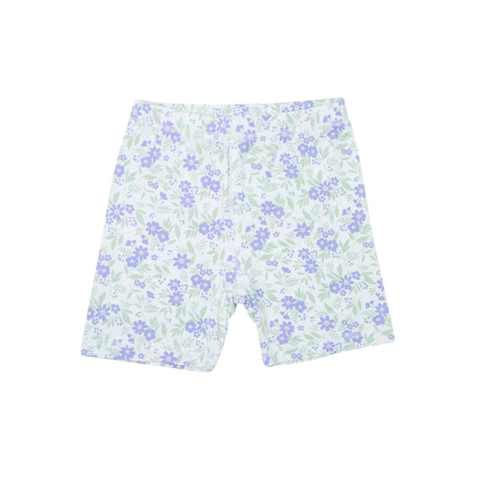 Vintage Lilac Floral Bamboo Bike Shorts