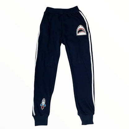 Lola + The Boys Varsity Patch Jogger Set in Navy