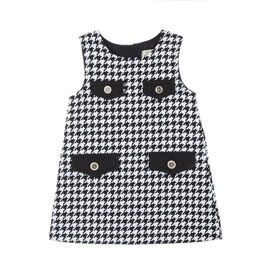 Black + White Houndstooth Dress