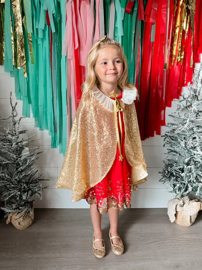 Sweet Wink Gold Sequin Cape