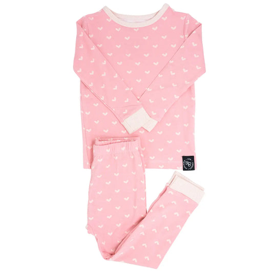 Pink Polka Hearts Pajama Set