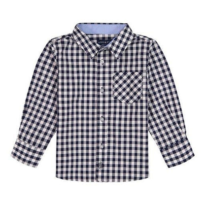 Navy Gingham Buttondown