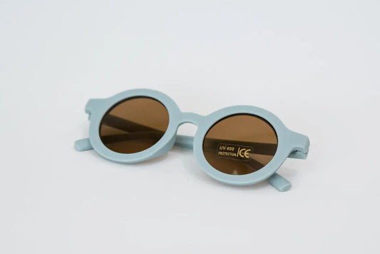 Soft Blue Retro Sunglasses