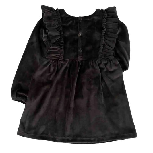 Black Velour Caitlin Dress