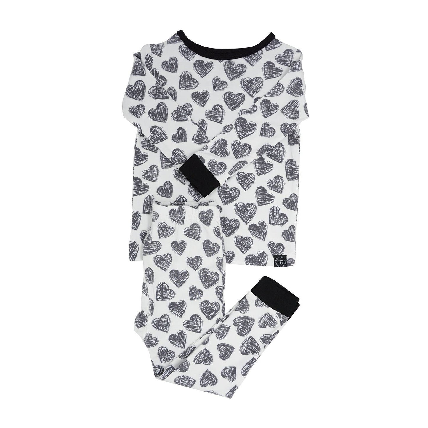 Scribble Hearts Pajama Set